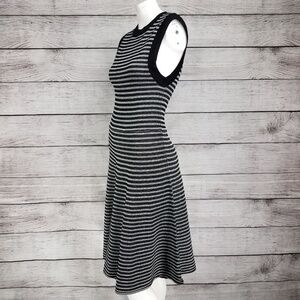 NWT Necessary Objects Knit Dress Fit & Flare Midi Striped Sleeveless M Medium
